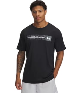 Under Armour Camo Chest Stripe T-Shirt Siyah Gri