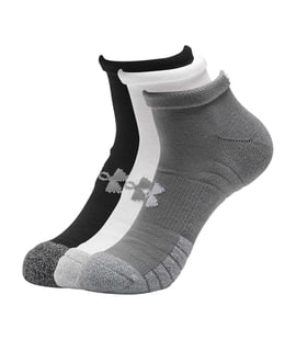 Under Armour Heatgear Low Cut Çorap 3'Lü Paket Siyah Gri Beyaz