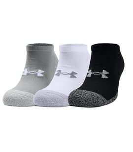 Under Armour Heatgear No Show Çorap 3'lü Paket Siyah Gri Beyaz