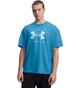 Under Armour Heavyweight Oversize Kısa Kollu T-Shirt Mavi