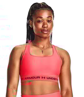 Under Armour Mid Çapraz Sırtlı Sporcu Sütyeni Pembe
