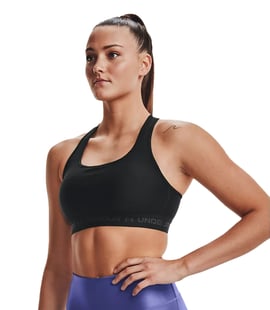 Under Armour Mid Çapraz Sırtlı Sporcu Sütyeni Siyah