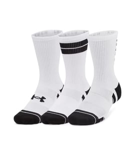 Under Armour Perf Tech Nov 3'Lü Paket Crew Çorap Beyaz Siyah