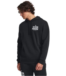 Under Armour Project Rock Rival Fleece Kapüşonlu Sweatshirt Siyah