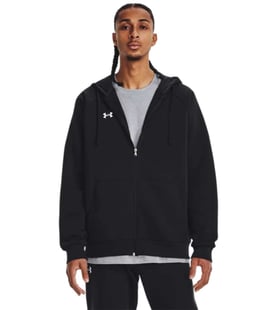 Under Armour Rival Fleece Fermuarlı Kapüşonlu Sweatshirt Siyah
