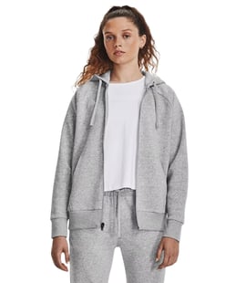 Under Armour Rival Fleece Kapüşonlu Fermuarlı Kadın Sweatshirt Gri