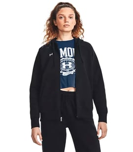 Under Armour Rival Fleece Kapüşonlu Fermuarlı Kadın Sweatshirt Siyah