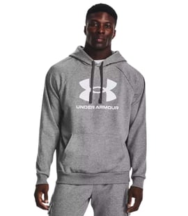Under Armour Rival Fleece Logo Kapüşonlu Sweatshirt Gri