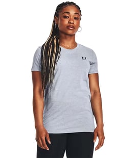 Under Armour Sportstyle Left Chest Kadın Kısa Kollu T-Shirt Gri