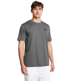 Under Armour Sportstyle Left Chest T-Shirt Gri Siyah