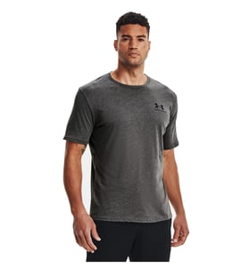 Under Armour Sportstyle Left Chest T-Shirt Koyu Gri
