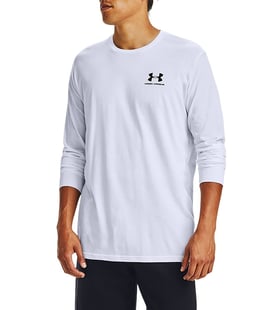 Under Armour Sportstyle Left Chest Uzun Kollu T-Shirt Beyaz