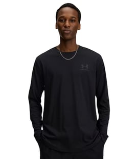 Under Armour Sportstyle Left Chest Uzun Kollu T-Shirt Siyah Gri