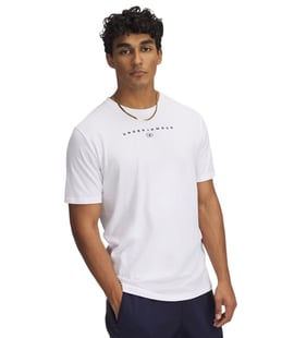 Under Armour Stacked Logo Kısa Kollu T-Shirt Beyaz