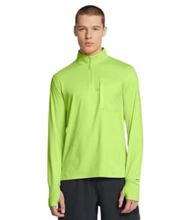 Under Armour Trail Run Çeyrek Fermuarlı Uzun Kollu T-Shirt Yeşil