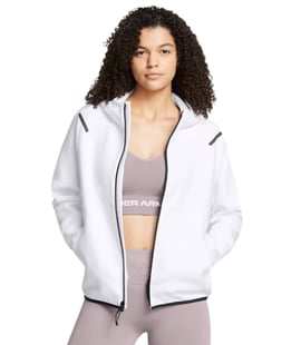 Under Armour Unstoppable Fleece Kadın Fermuarlı Sweatshirt Beyaz