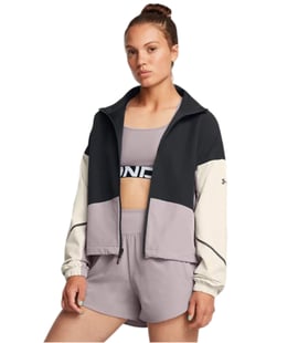 Under Armour Unstoppable Kadın Fermuarlı Sweatshirt Siyah Beyaz