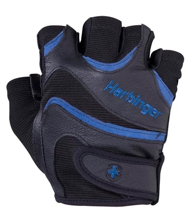 Harbinger Mens Flexfit W&D Fitness Eldiven Siyah ve Mavi