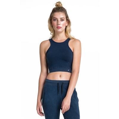 Jerf Palmi Crop Top Mavi