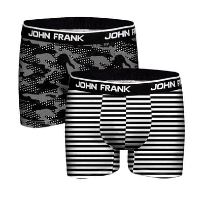 John Frank İkili Monochrome Boxer Çok Renkli 