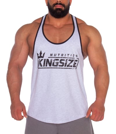 Kingsize Logolu Klasik Tanktop Açık Gri Melanj