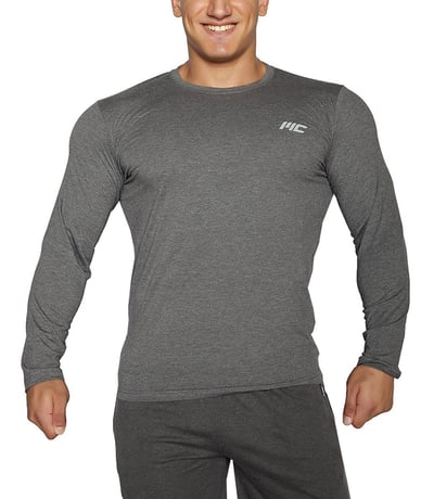 MuscleCloth Basic Uzun Kollu T-Shirt Gri