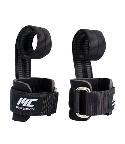MuscleCloth Big Grip Pro Lifting Straps Siyah