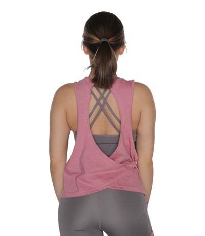 MuscleCloth Elise Çapraz Sırtlı Atlet Pembe