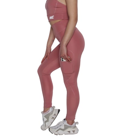MuscleCloth Elise Cepli Spor Tayt Pembe