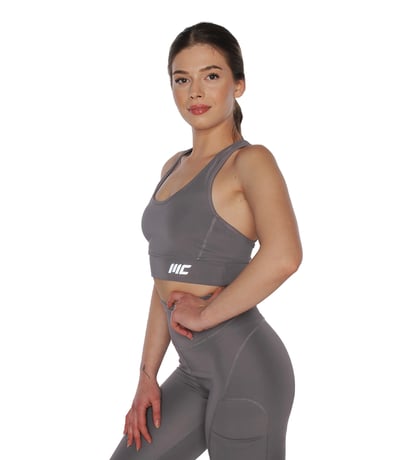 MuscleCloth Elise Sporcu Sütyeni Gri