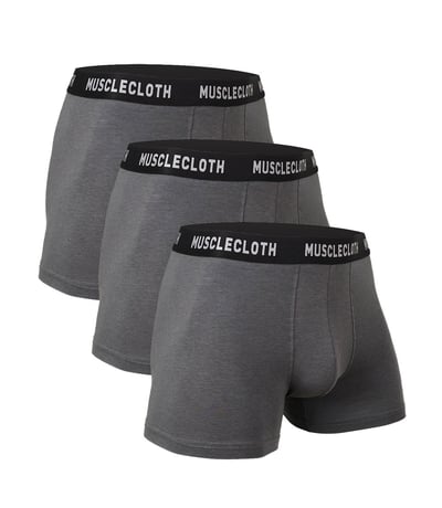 MuscleCloth Modal-X Boxer 3'Lü Paket Gri
