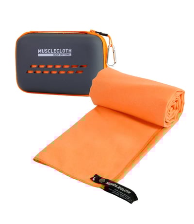 MuscleCloth Quick Dry Çantalı Spor Havlusu Turuncu