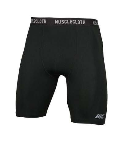 MuscleCloth Training Erkek Şort Tayt Siyah