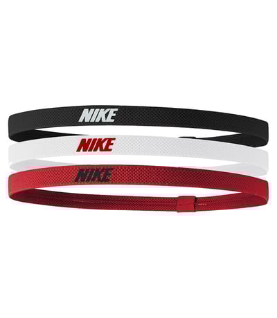 Nike Elastic Headbands 2.0 Saç Bandı 3'lü Paket Siyah Beyaz Kırmızı