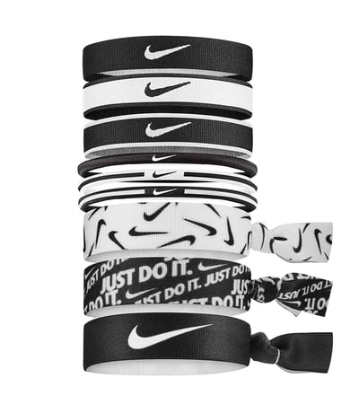 Nike Mixed Hairbands 9'lu Saç Bandı Siyah Beyaz