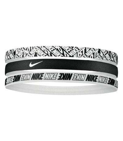 Nike Printed Headbands 3'lü Saç Bandı Siyah