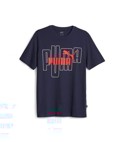 Puma Graphics No.1 Logo Kısa Kollu T-Shirt Lacivert