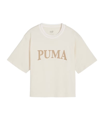Puma Squad Graphic Kadın Kısa Kollu T-Shirt Bej