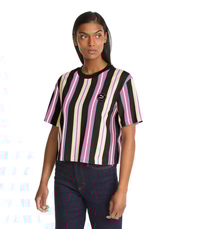 Puma Swxp Relaxed Aop Kadın T-Shirt Çok Renkli