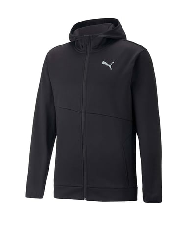 Puma Train All Day PWRFleece Fermuarlı Kapüşonlu Sweatshirt Siyah