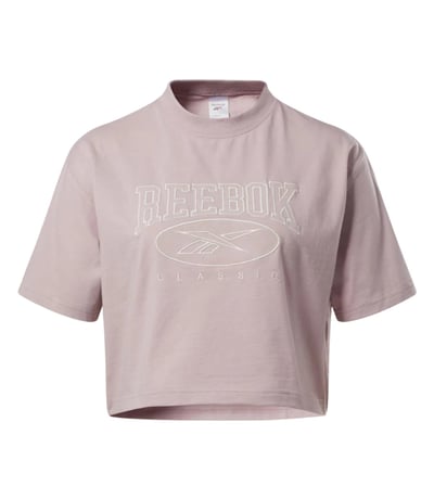 Reebok Classic Archive Essentials Big Logo Kadın Kısa Kollu Crop T-Shirt Pembe