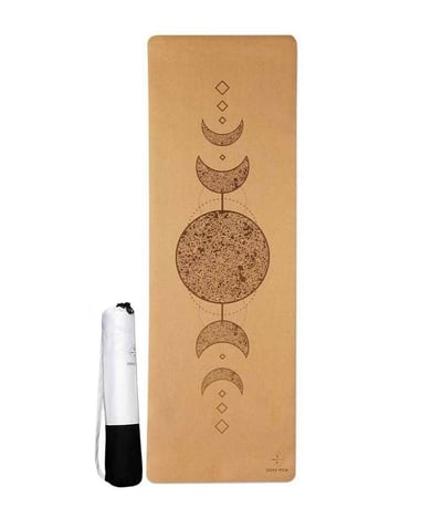 Seeka Yoga Cork Serisi Moon Yoga Matı Kahverengi