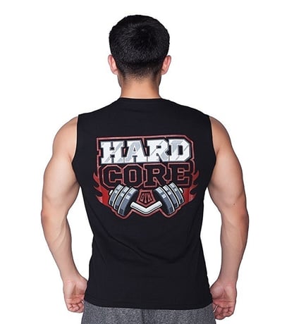 Supplementler Hardcore Kolsuz T-Shırt Siyah