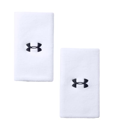 Under Armour 6" Performance Bileklik 2'Li Paket Beyaz
