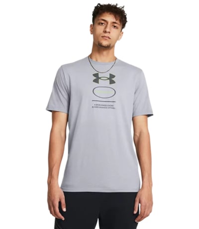 Under Armour Branded Gel Stack Kısa Kollu T-Shirt Gri