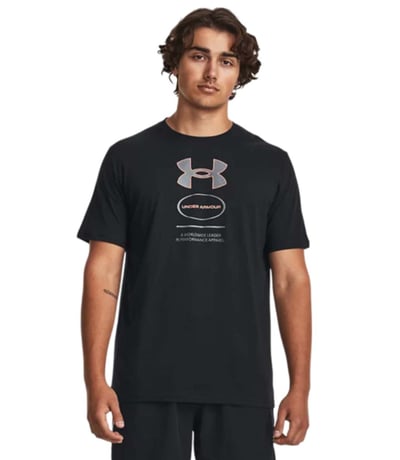 Under Armour Branded Gel Stack Kısa Kollu T-Shirt Siyah