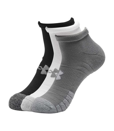 Under Armour Heatgear Low Cut Çorap 3'Lü Paket Siyah Gri Beyaz