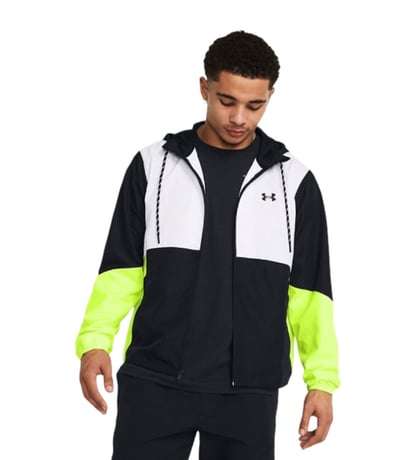 Under Armour Legacy Rüzgarlık Siyah Beyaz Neon Sarı