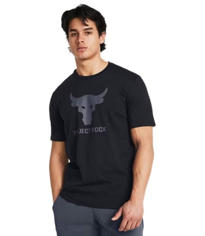 Under Armour Project Rock Payoff Graphic Kısa Kollu T-Shirt Siyah Gri