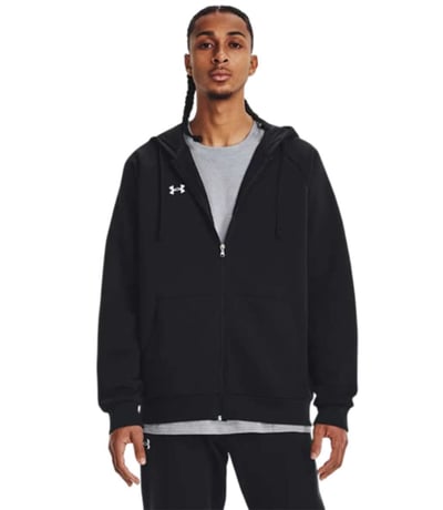 Under Armour Rival Fleece Fermuarlı Kapüşonlu Sweatshirt Siyah